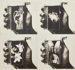 Untitled by Wallace Berman, 1966, Verifax collage, on wove paper mounted to illustration board (as issued), sold Apr 2024