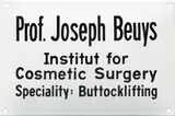 Joseph Beuys, Buttocklifting (S. 120), 1974, Baked enamel, on convex metal sheet