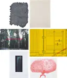 Various Artists, Exit Art Portfolio: Six by Four, 2004, The complete set of four prints, one embossing and one rubber relief, on various wove papers and materials, with full margins and the full sheets, with title page and one screenprinted cover print folio by Papo Colo, all loose (as issued), all contained in the original brown linen portfolio