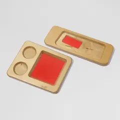 A-Z Sorting Trays: two trays by Andrea Zittel, 2001, Two Finland birch trays with enamel, offered Apr 2024