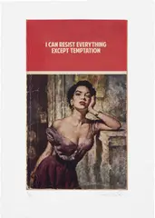 I Can Resist Everything Except Temptation by The Connor Brothers, 2016, Giclée print in colors with screenprint varnish, on wove paper, with full margins, sold Apr 2024