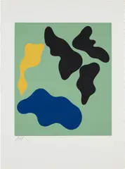 Jean Arp, Composition I, circa 1960, Lithograph in colors, on Arches paper, with full margins