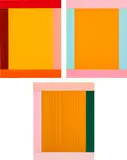 Imi Knoebel, Anima Mundi 9-3 II Ed., 2010, The complete set of three acrylic and vinyl collages in colors, the full sheets