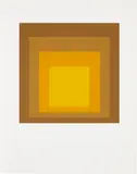 Hommage au Carré (Homage to the Square): one plate (D. 160.2) by Josef Albers, 1965, Screenprint in colors, on J. Perrugot Arches Special MBM paper, with full margins, folded (as issued), sold Jun 2024