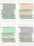 Sara Cwynar, CMYK Print Test Panel (Darkroom Manuals), 2014, The complete set of four screenprints in colors, on wove paper, the full sheets