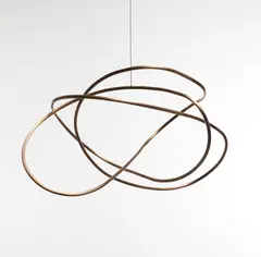 Alyson Shotz, Eccentric Orbit, 2020, Unique hand bent and welded silicon bronze sculpture