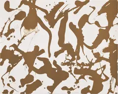 Lee Krasner, Untitled, from Peace Portfolio I (L. 536), 1970, Lithograph in brownish ochre, on Arches paper, the full sheet