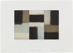 Doric Grey by Sean Scully, 2012, Etching and aquatint in colours, on wove paper, with full margins, contained in the original grey paper folder, sold Jun 2024