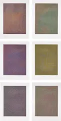 Mesh/Moire I-VI by Tauba Auerbach, 2012, The complete set of six etchings in colors, on Somerset paper, with full margins, sold Jun 2024