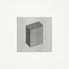 Sol LeWitt, Twelve Forms Derived From a Cube: plate #18 (see S. 1984.02, K. 1984.05), 1984, Screenprint, on Arches paper, with full margins
