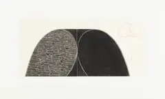 Martin Puryear, Lean To, 2012, Etching and aquatint, on Chine collé to Somerset paper, with full margins