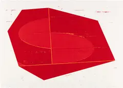 David Row, Body, from Hazards, 2018, Monumental screenprint in colors with water-based and UV inks, on wove paper, the full sheet