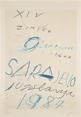 Untitled (B. 79) by Cy Twombly, 1983, Lithograph, etching and aquatint in colors, on Arches paper, with margins, sold Jun 2024