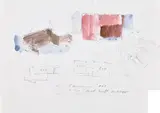 Manfred Pernice, Untitled, 1997, Unique mixed media drawing in colors, on wove paper