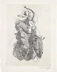 La Danse (The Dance) (V. 25) by Georges Braque, 1934, Etching, on Rives BFK paper, with full margins, sold Jun 2024