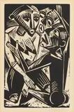Max Pechstein, Weib vom Manne begehrt, from Deutsche Graphiker der Gegenwart (Woman Desired by Man, from German Printmakers of Our Time) (K. 224), 1919, Woodcut, on buff wove paper, with full margins