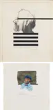 Richard McLean, R.B.; and R.A.B. Nantucket 1986, 1964; and 1988, One unique pencil drawing with fabric collage and one unique watercolor and pencil drawing, both on wove paper