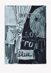 Untitled (Blue) (U.L.A.E. 226) by Jasper Johns, 1982, Etching in colors, on Rives BFK paper, with full margins, offered Jun 2024