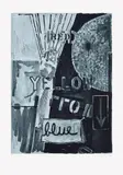 Jasper Johns, Untitled (Blue) (U.L.A.E. 226), 1982, Etching in colors, on Rives BFK paper, with full margins