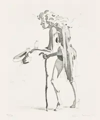 John Currin, The Beggars Alm (P. 65), 2002, Etching and aquatint, on Somerset paper, with full margins