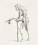 John Currin, The Beggars Alm (P. 65), 2002, Etching and aquatint, on Somerset paper, with full margins