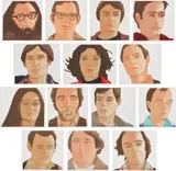 Alex Katz, Face of the Poet (S. 97-110), 1978, The complete set of 14 aquatints in colors, on J. Green Hotpress paper, with full margins, lacking the portfolio of 14 poems by the authors