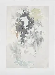 Jim Hodges, Winter Speaks, 2015, Screenprint in colors on hand-cut glassine paper, tipped onto intaglio and screenprint on white wove paper