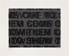 Detail by Glenn Ligon, 2014, Screenprint, on Coventry Rag paper, with full margins, offered Jun 2024