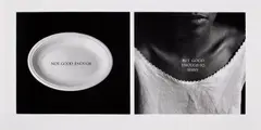 Lorna Simpson, C-Ration, 1991, Gelatin silver prints, on one sheet of photo paper, with full margins