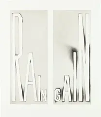 Ed Ruscha, Rain Gain, 2014, Etching, on Revere felt paper, with full margins