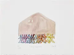 Do Ho Suh, My Country, 2004, Lithograph in colors with hand-coloring, on wove paper, with full margins