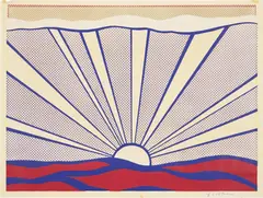 Sunrise (C. II.7) by Roy Lichtenstein, 1965, Offset lithograph in colours, on lightweight wove paper, with full margins, sold Jun 2024