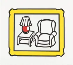 Roy Lichtenstein, Red Lamp (C. 279), 1992, Lithograph in colors, on Rives BFK paper, with full margins