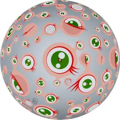 Jellyfish Eyes by Takashi Murakami, 2002, Offset lithograph in colors, on wove paper, the full sheet, sold Jun 2024