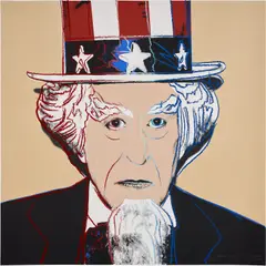 Andy Warhol, Uncle Sam, from Myths (F. & S. 259), 1981, Screenprint in colors with diamond dust, on Lenox Museum Board, the full sheet