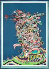 Erik Parker, Toxic, 2009, Lithograph in colors, on Arches paper, the full sheet