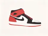 Hiroshi Kumagai, Air Jordan I, 2008, Screenprint in colors with hand-stitching and collage, on Arches paper, with full margins