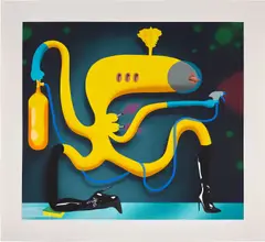 Oli Epp, Quarantine, 2020, Screenprint in colors, on Somerset Satin paper, with full margins