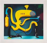 Oli Epp, Quarantine, 2020, Screenprint in colors, on Somerset Satin paper, with full margins