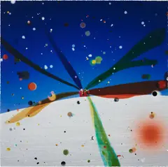 Sebastiaan Bremer, Heaven’s Canopy, from To Joy, 2012, Archival inkjet print in colors with hand-coloring and collage, on Hahnemühle German Etching paper, the full sheet