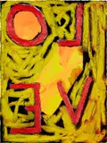 Samuel Jablon, Untitled, 2020, Oil drawing in colors, on wove paper