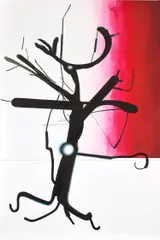Albert Oehlen, Baum, 2014, Ditone print in colors, on wove paper, the full sheet