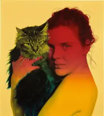 Jenny Morgan, Golden Gaze, 2017, Screenprint in colors, on Coventry Rag paper, the full sheet