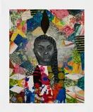 Jamea Richmond-Edwards, 7 Mile Fly Girl, 2018, Pigment print in colors with screenprint, diamond dust and gold foil, on Hahnemühle Photo Rag paper, with full margins