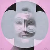 Nicolas Party, Double Face, 2022, Screenprint in colors, on Coventry Rag paper, the full sheet