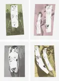 Richard Prince, New Figures, 2015, The complete set of four screenprints in colors with collage, on Coventry Rag and Lanaquarelle papers, with full margins