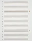 Gary Simmons, Lineup Wall Chart, from 1993 Whitney Biennial in Seoul, 1994, Screenprint in colors, on wove paper, with full margins