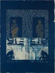 Clarissa Sligh, Now It's My Turn, 1989, Cyanotype with hand-additions, on wove paper, the full sheet
