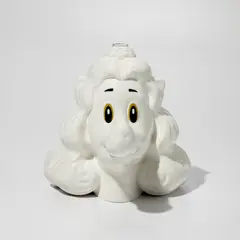 Nicasio Fernandez, Blooming (White), 2021, Ceramic and glass vase, contained in the original foam-lined cardboard box