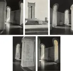 Gardone by Günther Förg, 1986, The complete set of five gelatin silver prints, on smooth photo paper, the full sheets, sold Sep 2024